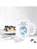 Mr. & Mrs. Panda Teetasse aus Glas Walfisch Thunfisch mit Spruch in Transparent