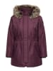 ONLY Carmakoma Langer Parka in Mauve Wine