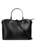 Cluty Handtasche echt Leder in schwarz