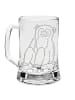 Mr. & Mrs. Panda Gravur Bierkrug Affe ohne Spruch in Transparent