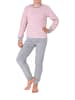 NORMANN Frottee Pyjama langarm Bündchen Schlafanzug Herz - 71574 in Rosa