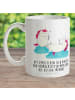 Mr. & Mrs. Panda Tasse Einhorn Sekt mit Spruch in Weiß