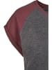 Urban Classics Urban Classics Damen Ladies Contrast Raglan Tee in charcoal/redwine