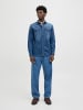Jack & Jones Elegantes Langarmhemd Knopfverschluss Einfarbig in Blau-2