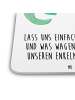 Mr. & Mrs. Panda Glasuntersetzer Krokodil mit Spruch in Weiß