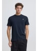 CASUAL FRIDAY Unifarbenes Kurzarm T-Shirt Rundhals Regular Fit in Dunkelblau