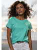 LASCANA Kurzarmshirt in smaragd