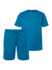 Men Plus Langer Schlafanzug in rauchblau