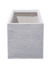 Beliani Outdoor Blumentopf MYRA in Weiß - (W) 60 x (H) 30 x (L) 29 cm