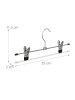 relaxdays 25 x Hosenbügel in Silber - (B)35 x(H)11,5 x(T)2 cm