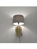 Licht-Erlebnisse Wandlampe (B)30 x (L)30 x (H)55 cm in Holz (Natur) Grau