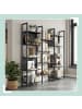 relaxdays Bücherregal in Schwarz - (B)158 x (H)166 x (T)24 cm