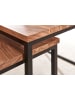 KADIMA DESIGN Wohnzimmertisch 2er Set Massivholz / Metall Beistelltisch Eckig