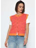 SASSYCLASSY Gestreifte Strickweste in Orange