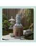 relaxdays Buddha-Büste in Hellgrau - 44 cm