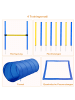 Pawhut Hunde Agility Set Gelb+Blau PE+ Polyester