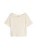Marc O'Polo Kurzarm-Sweatshirt regular in White Cotton