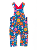 Toby Tiger Latzhose mit Blumen Muster und Pilz Applikation in bunt