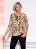 Sieh an! 3/4-Arm-Shirt in camel-terra-bedruckt
