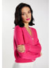 faina Damen Strickjacke Mit Perlen in Pink