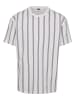Urban Classics Urban Classics Herren Heavy Oversized AOP Stripe Tee in white/navy