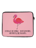 Mr. & Mrs. Panda Hülle Laptop Flamingo Classic mit Spruch in Rot Pastell