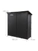 relaxdays Kaminholzregal in Schwarz - (B)185 x (H)185 x (T)70 cm