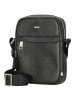 BOSS Zair Ns Zip - Umhängetasche Leder 21 cm in schwarz