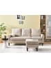 Beliani 2-tlg 3-Sitzer Sofa AVESTA in Beige/Schwarz