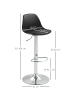 HOMCOM Barhocker in Schwarz 42L x 41B x 104H cm