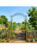 relaxdays Rosenbogen "Tor" in Schwarz - (B)140 x (H)216 x (T)40 cm