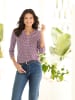 Sieh an! 3/4-Arm-Shirt in aubergine-violett-bedruckt