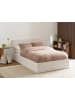 Beliani Doppelbett ALBI in Weiß/Schwarz - (W) 135 x (H) 94 x (L) 211 cm