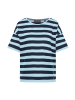 ELBSAND T-Shirt Luani in Coldwater + Wave Blue STRIPE