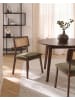 Beliani 2er-Set Esszimmerstuhl EMBAR in Braun/Grün