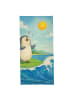 Mr. & Mrs. Panda Sporthandtuch Pinguin Surfer Design ohne Spruch in Weiß