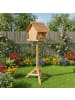 relaxdays Vogelfutterhaus in Orange - (B)32 x (H)107 x (T)27 cm