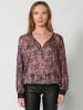 KOROSHI Bluse mit langen ärmeln in bunt