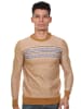 FIOCEO Pullover in camel/blau