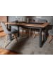 Furn.Design Esstisch Eiche Artisan, Grau Industrial, Küchentisch ausziehbar  160 - 200 cm