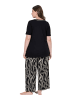 Ulla Popken Pyjama in schwarz