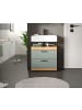 xonox.home Waschbeckenunterschrank in Artisan Eiche/Salbei - (B) 60 x (H) 56 x (T) 37