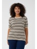 KAFFE curve Strickpullover KClizzy Regular fit in Black/Feather Grey Stripe