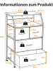 COSTWAY Kommode 4 Schubladen in Braun