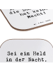Mr. & Mrs. Panda Holzuntersetzer Spruch Angst vor Dunkelheit übe... in Weiß