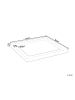 Beliani Duschwanne AMPAY in Weiß/Silber - (W) 90 x (H) 7 x (L) 90 cm