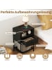 COSTWAY Nachttisch mit Ladestation in Schwarz