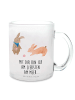 Mr. & Mrs. Panda Kaffeebecher Hasen Muschel mit Spruch in Transparent