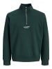 JACK & JONES Junior Sweatshirt mit halbem Reißverschluss in Scarab