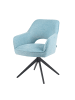 DUBI Möbel 2er-Set: Drehstuhl Mika-Nils in Hellblau - (B)60 x (H)87 x  (T)65 cm